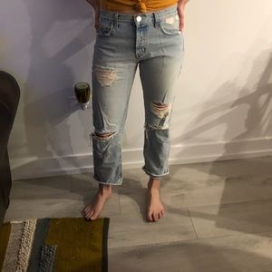 Current / Elliott ripped boyfriend jeans size 27